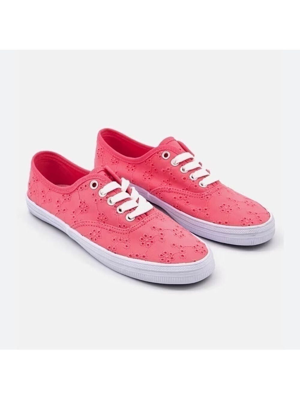 Women’s City Coral Eyelet Lace Up Shoes Size 10 US!